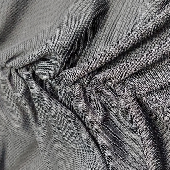 Boston Proper Rouched Satin/Mesh Top - Picture 7 of 7